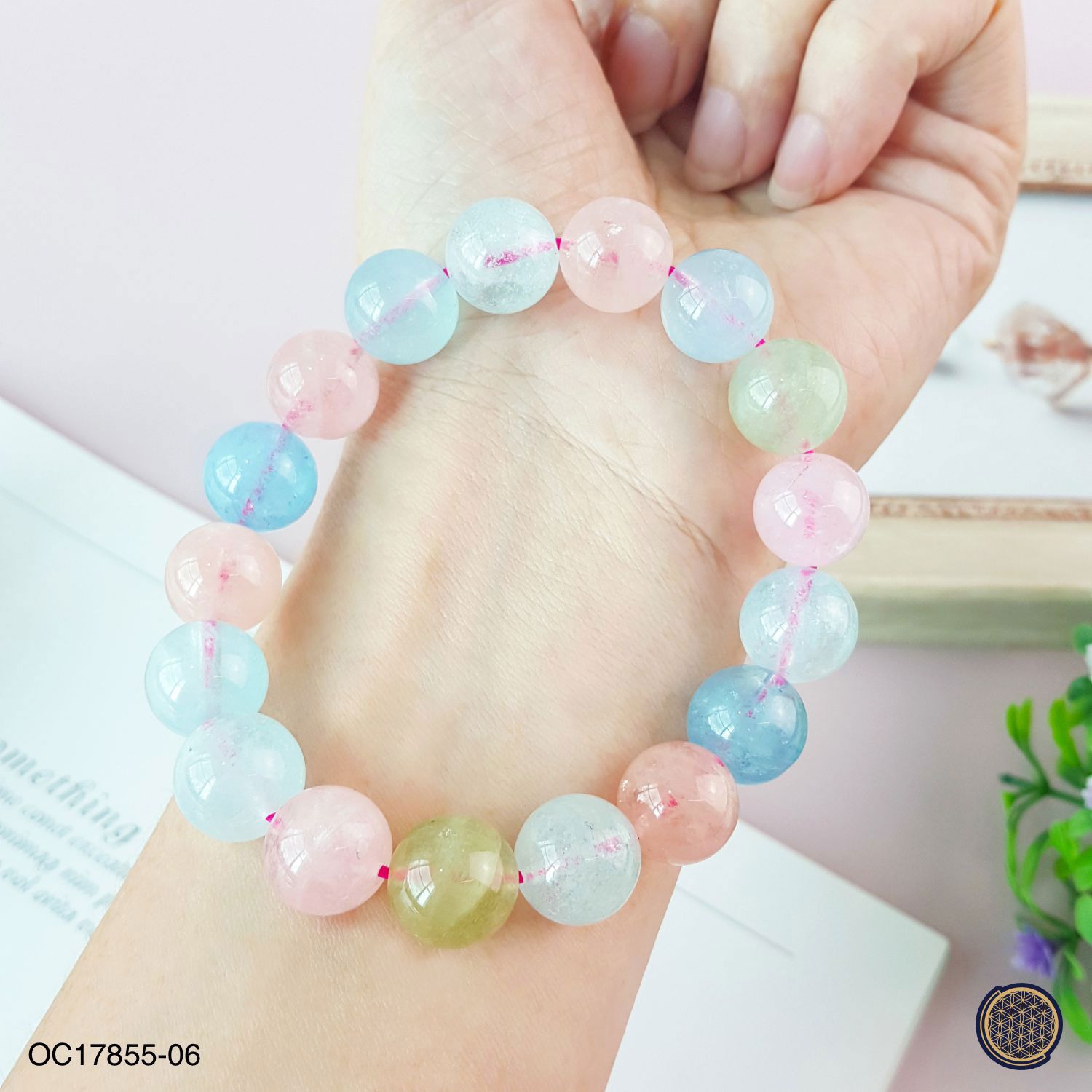 12-12.5mm Morganite Stone Bracelet