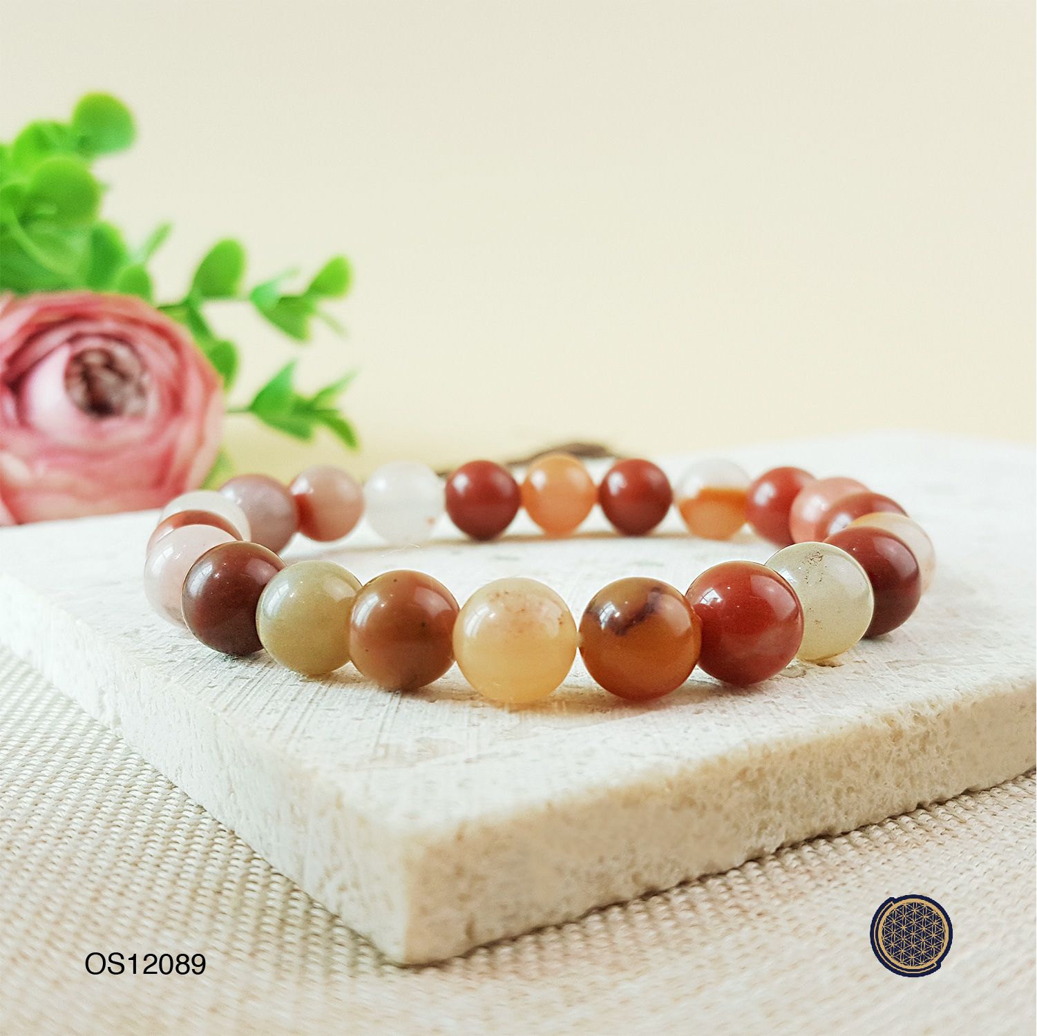 8.5mm   Mixed Jade Bracelet