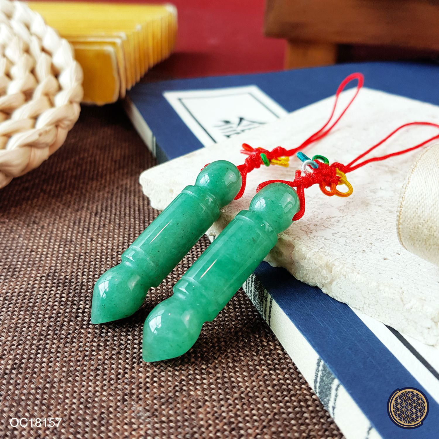 Aventurine Wen Chang Pen Charm