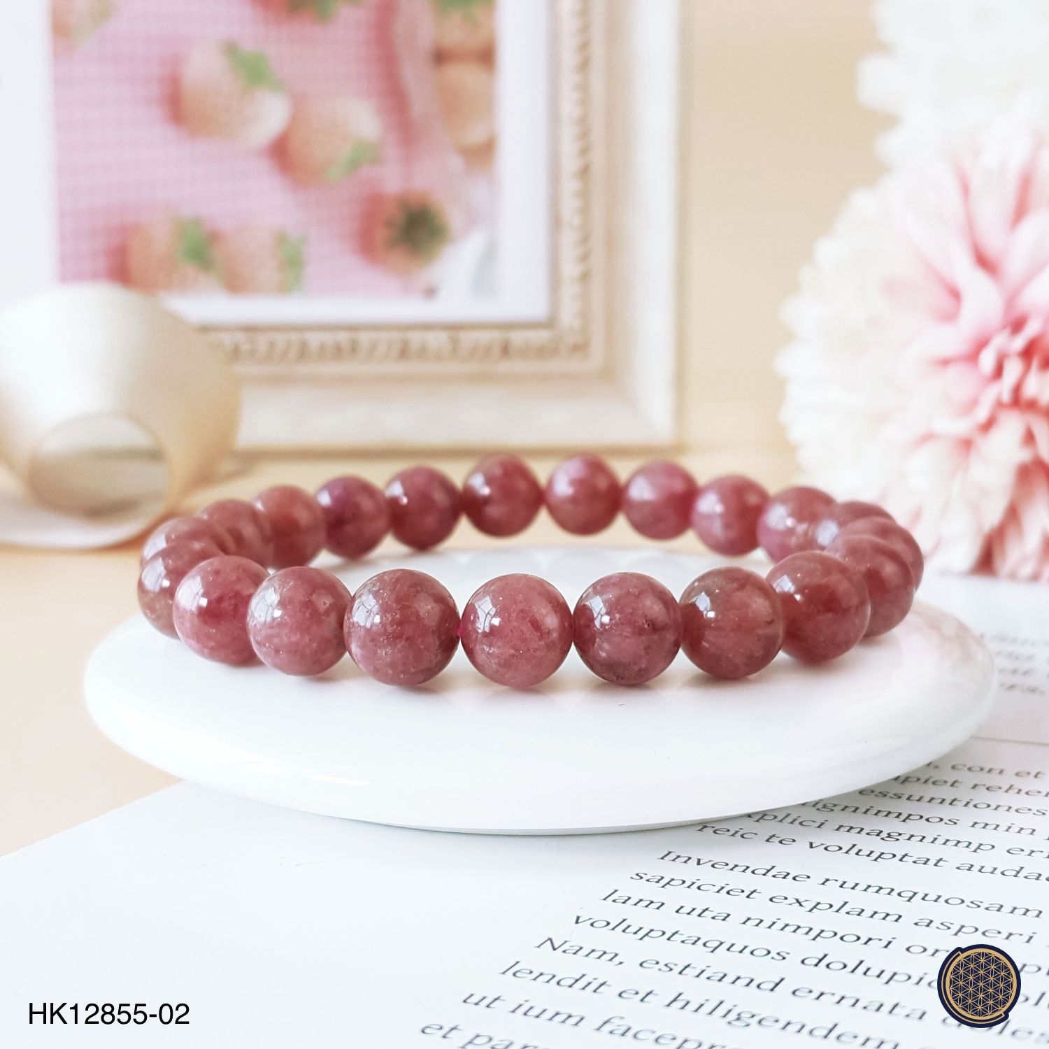 9-9.5mm Pink Tourmaline Bracelet