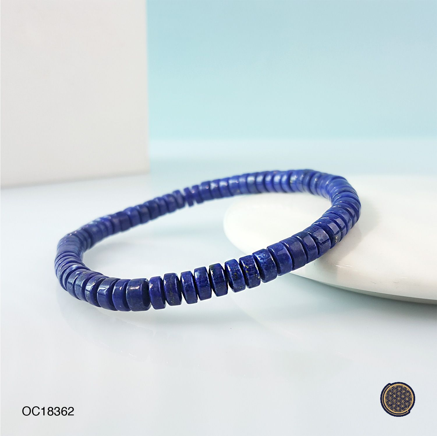 5-5.5mm High Grade Lapis Lazuli Stacked Bead Bracelet