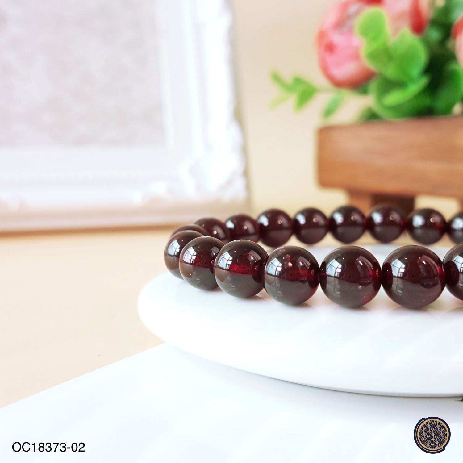 8-8.5mm Purple Garnet  Bracelet