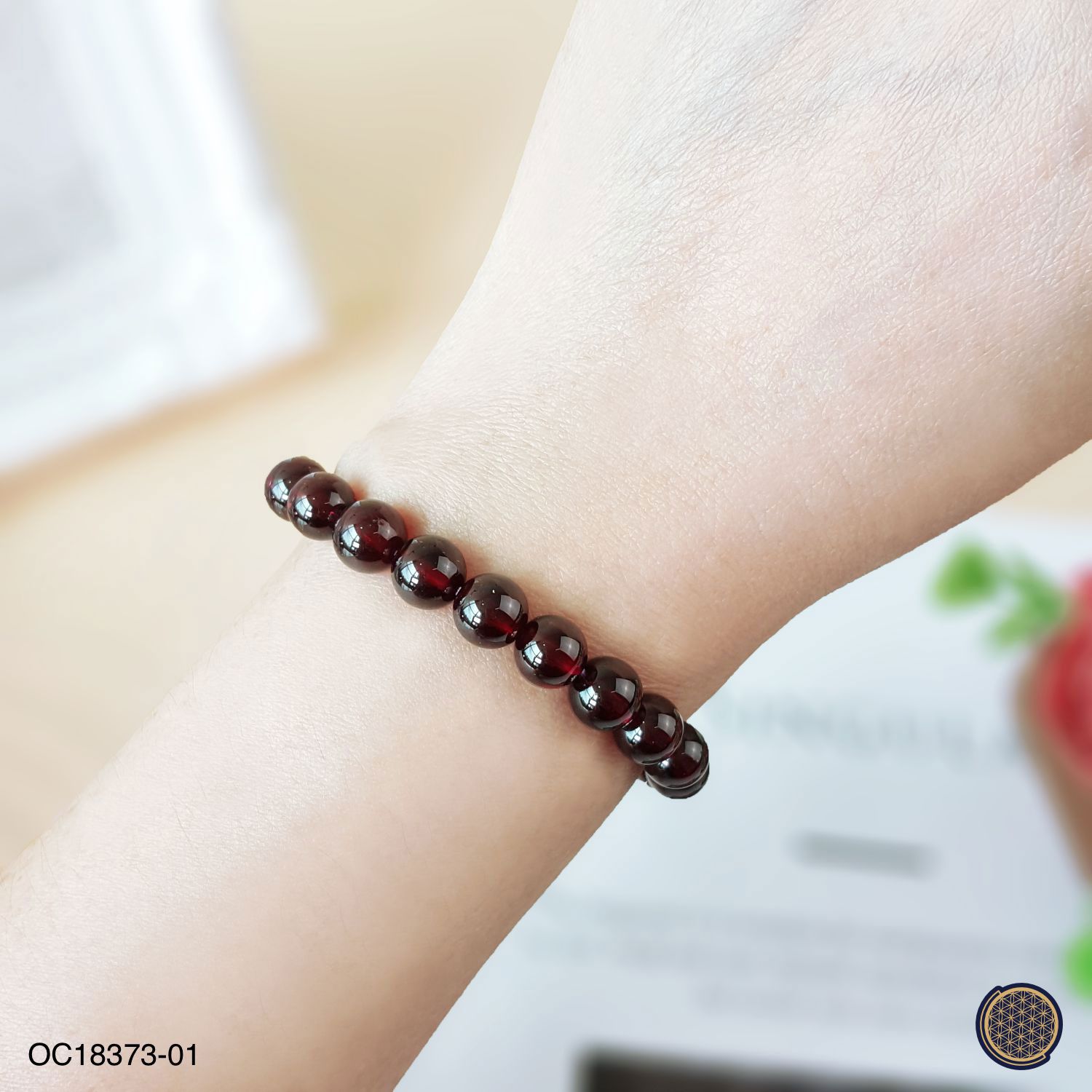 7-7.5mm Purple Garnet  Bracelet