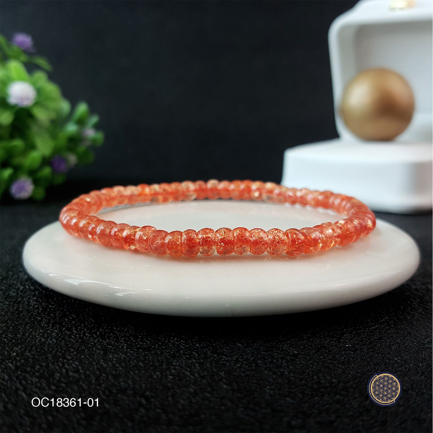 4-4.5mm High Grade Golden Sunstone Stacked Bead Bracelet