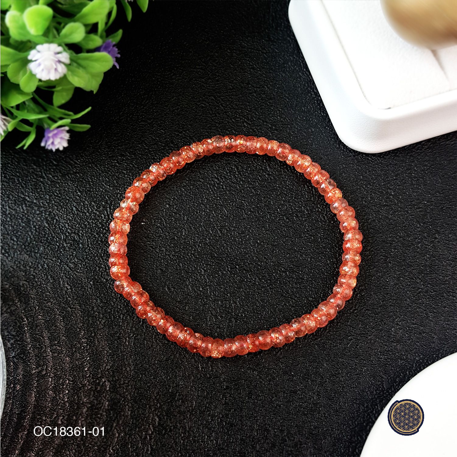 4-4.5mm High Grade Golden Sunstone Stacked Bead Bracelet