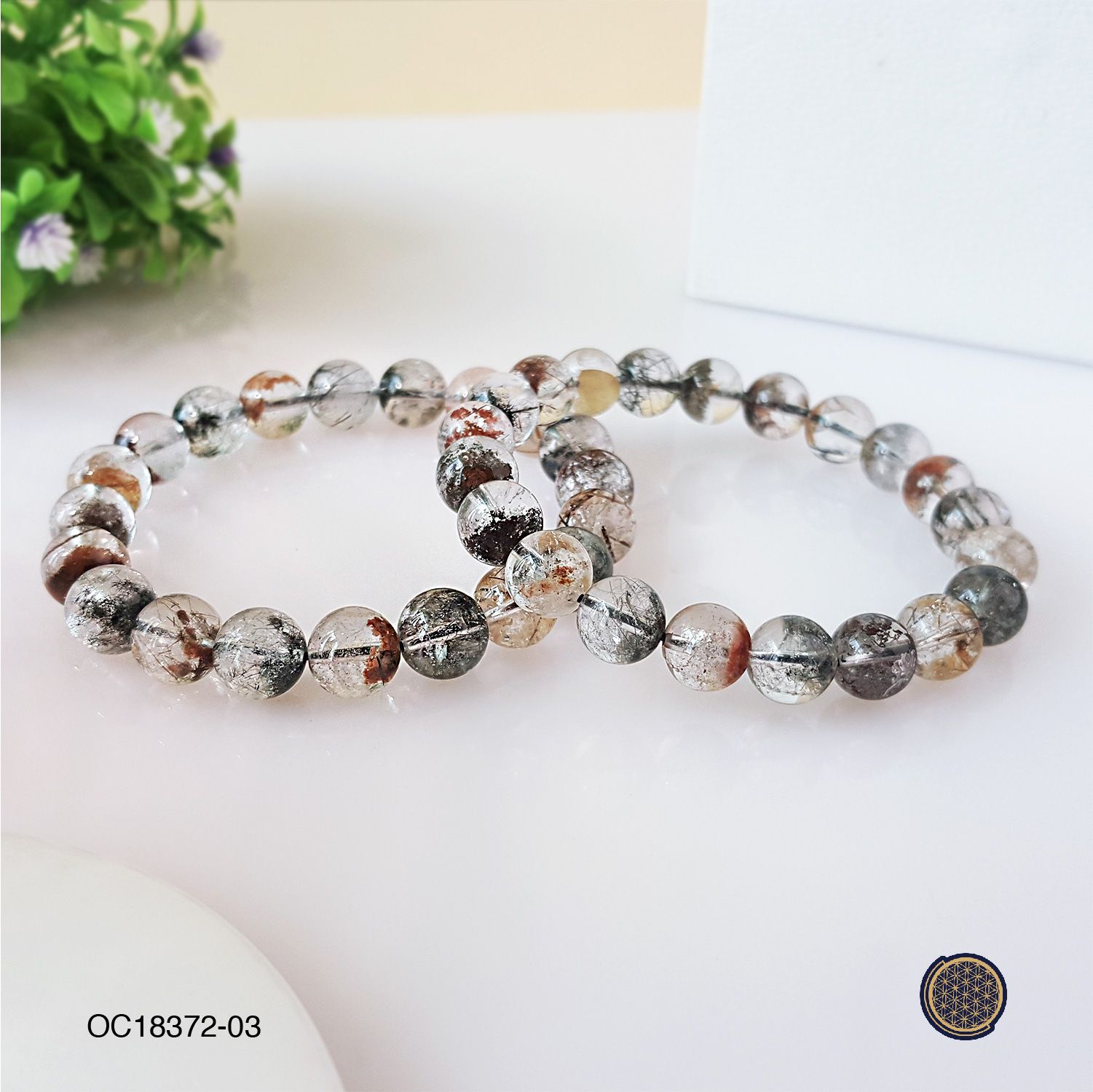 9-9.5mm Mix Rutile  Bracelet