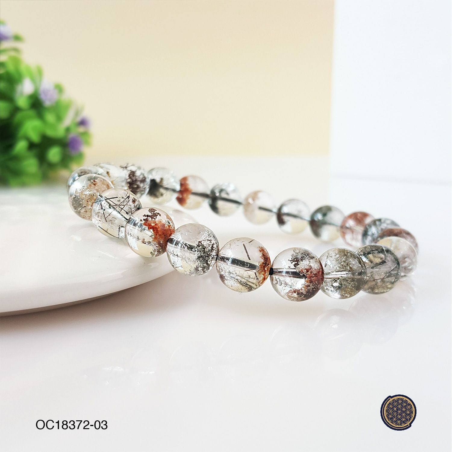 9-9.5mm Mix Rutile  Bracelet