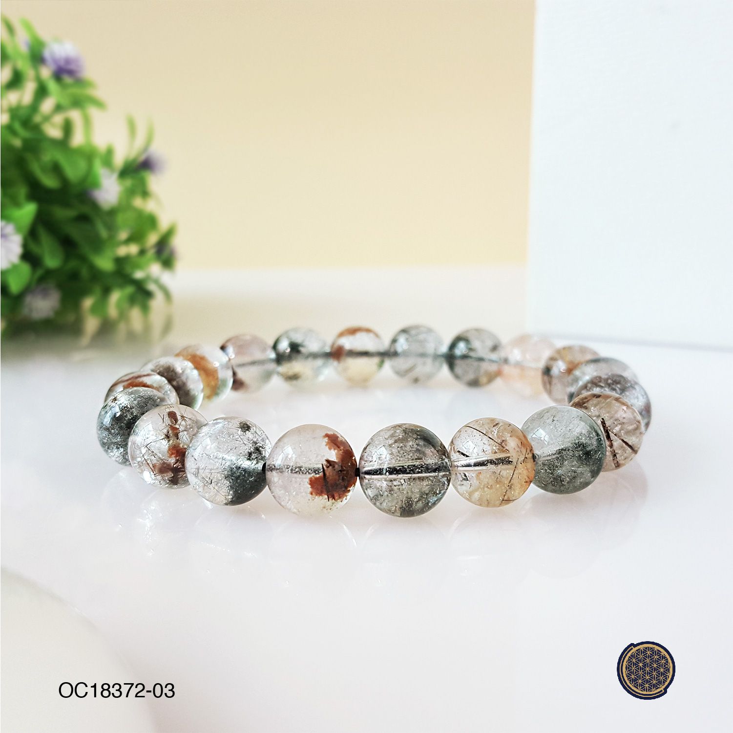 9-9.5mm Mix Rutile  Bracelet