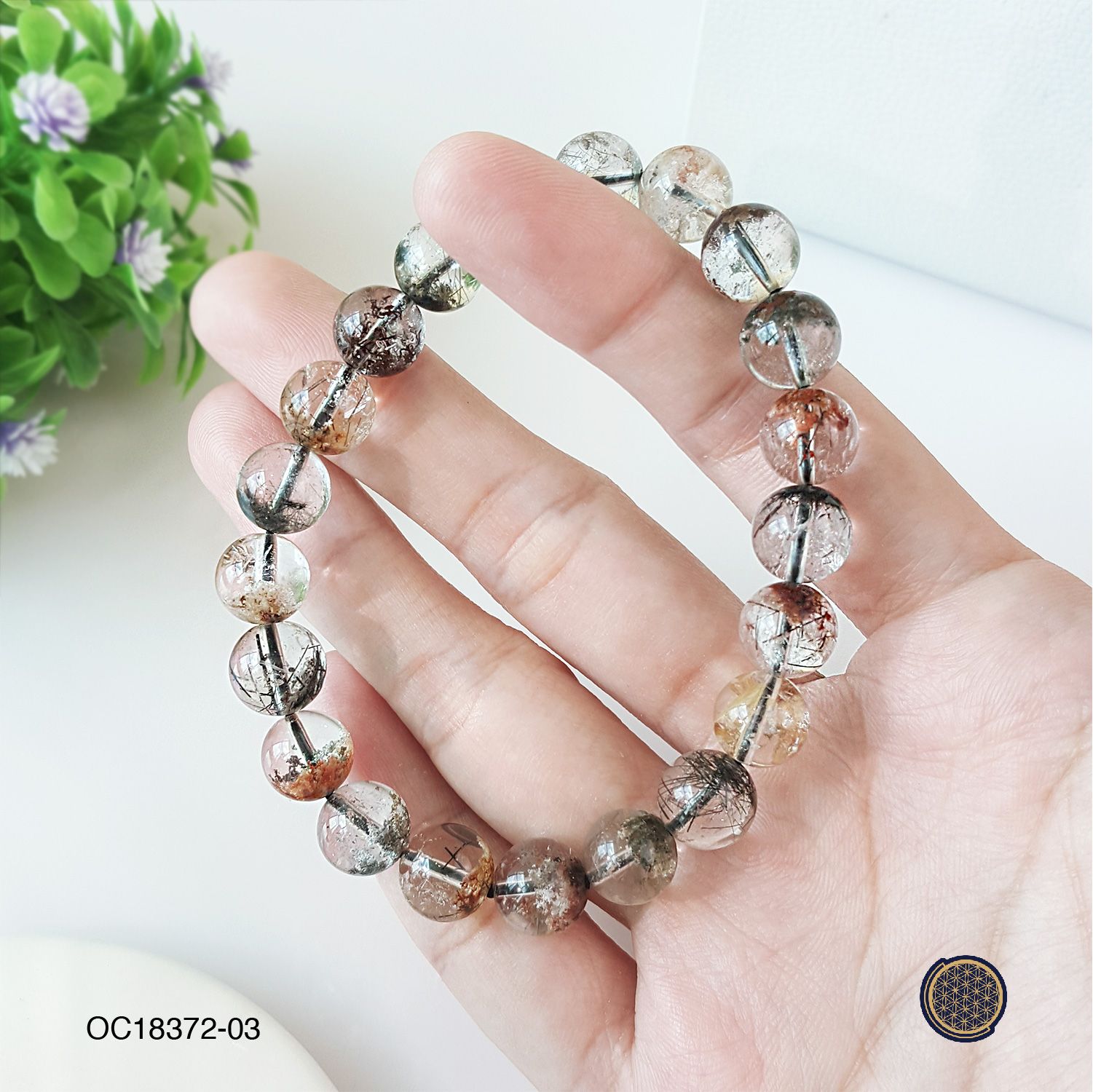 9-9.5mm Mix Rutile  Bracelet