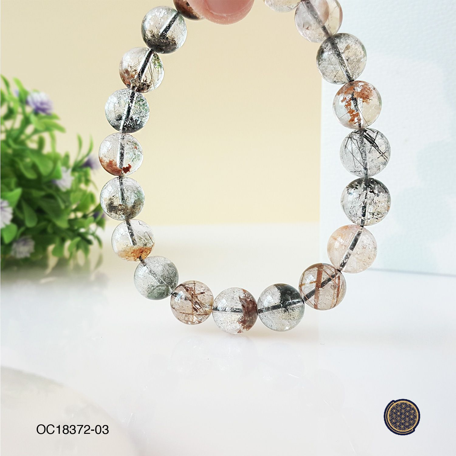 9-9.5mm Mix Rutile  Bracelet