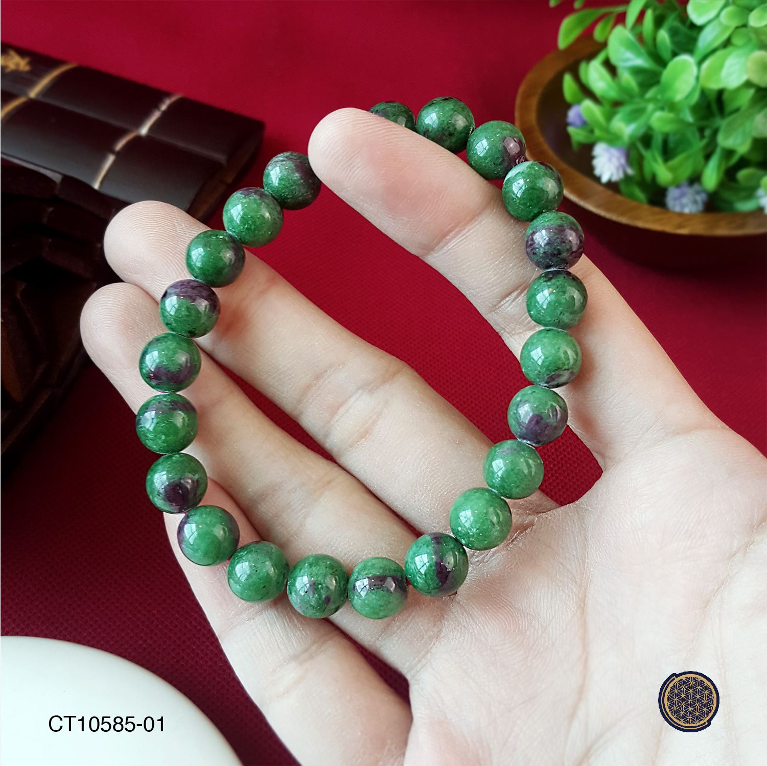 8mm High Grade Ruby Zoisite Bracelet