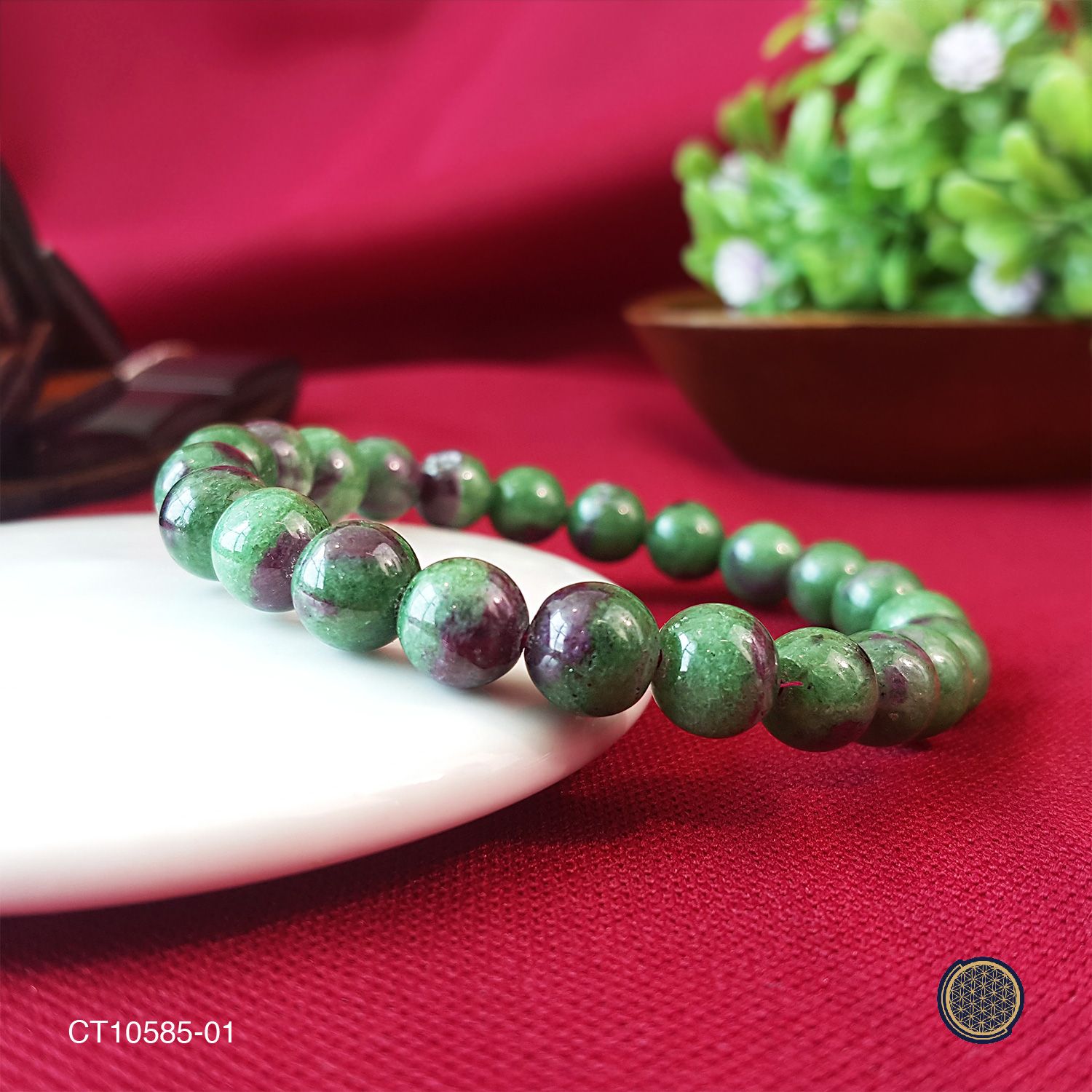 8mm High Grade Ruby Zoisite Bracelet