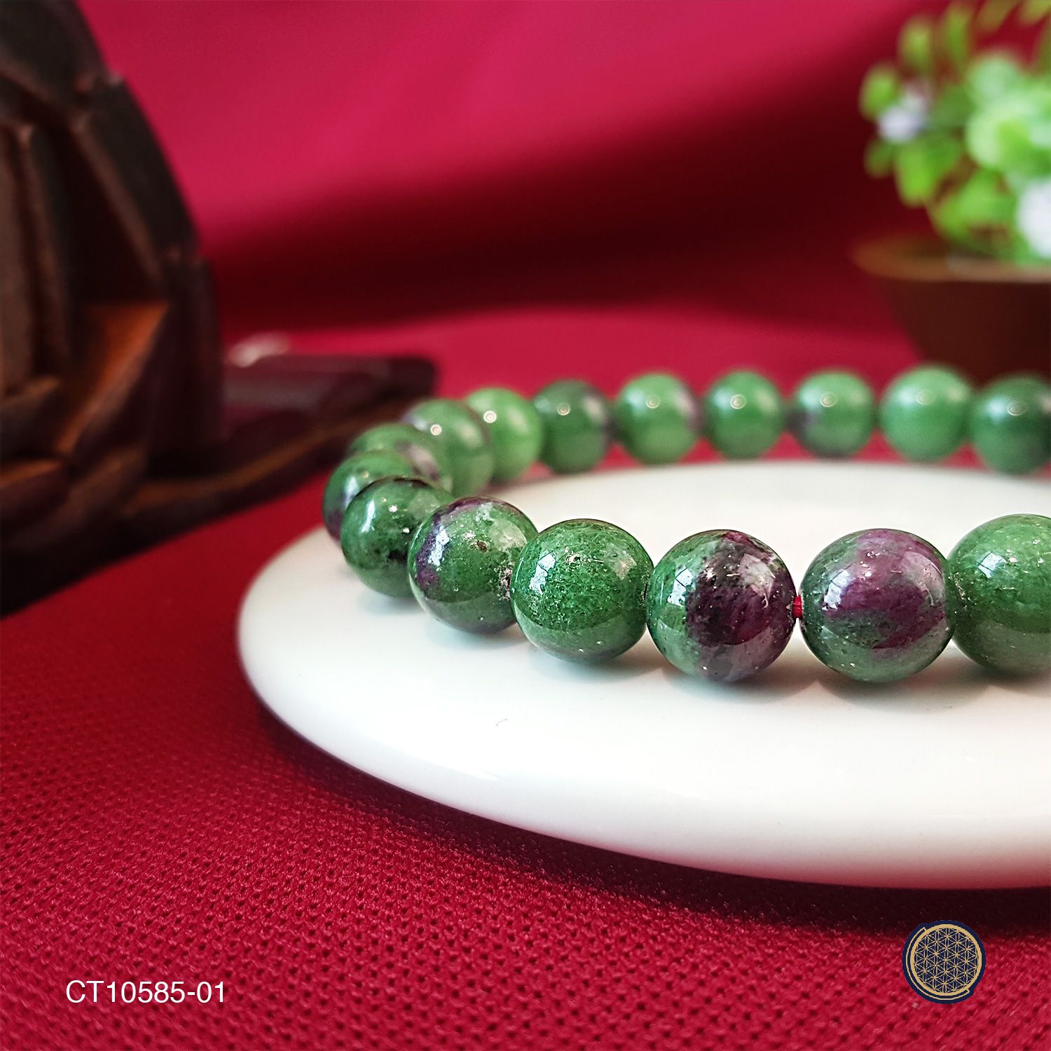 8mm High Grade Ruby Zoisite Bracelet