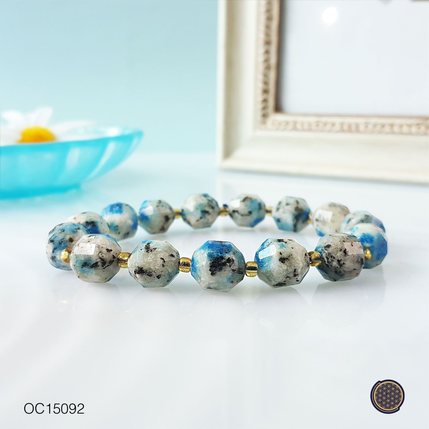 10mm K2 Blue Jasper Cutting Bracelet