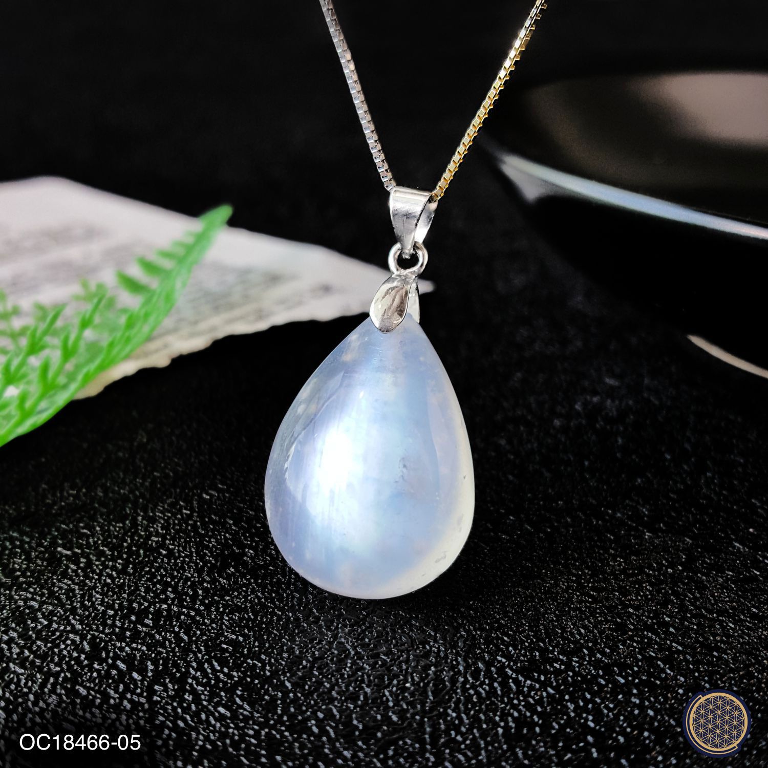 18mm x 36mm Rainbow Moonstone Water Drop Pendant