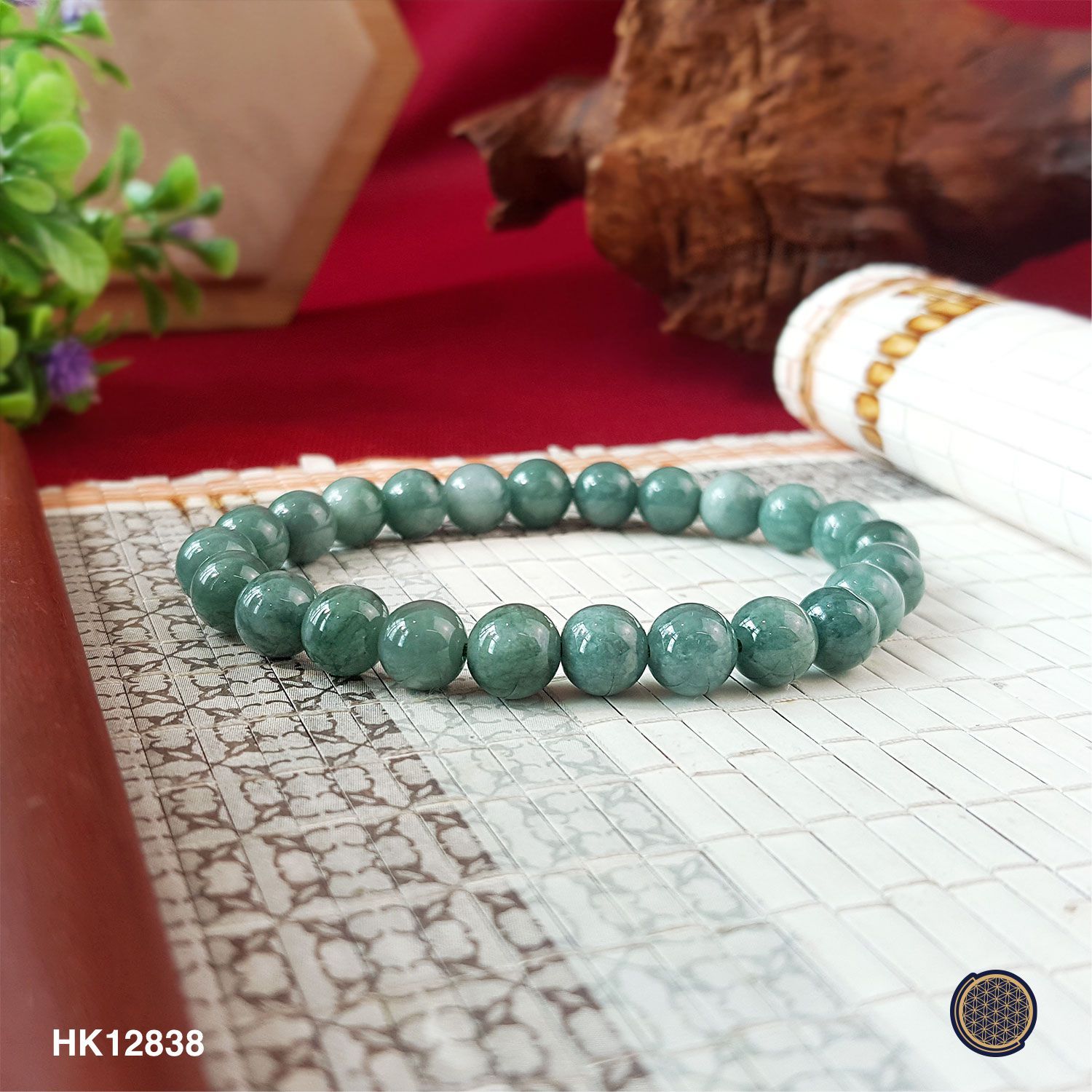 7-8mm You Qing Jade  Bracelet