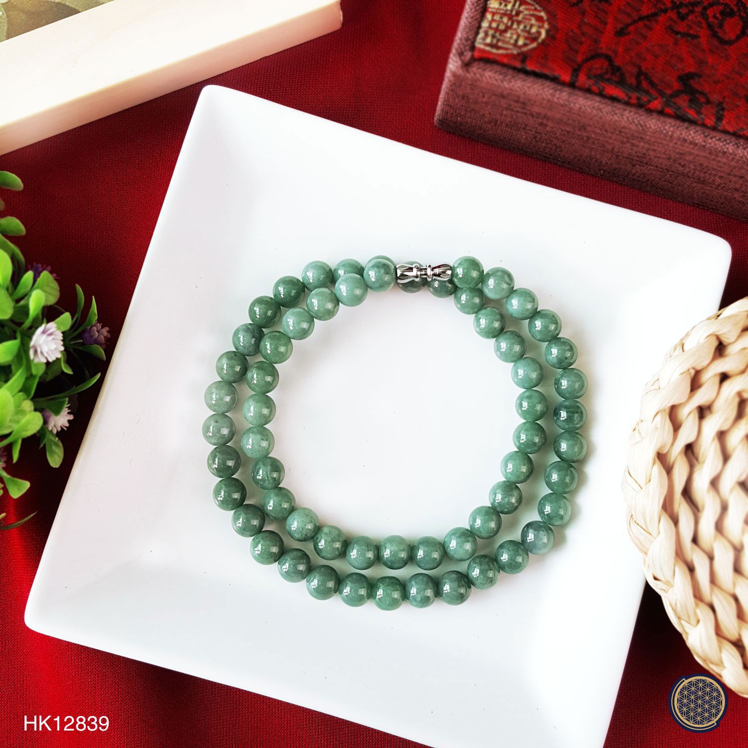 7-8mm You Qing Jade  Necklace