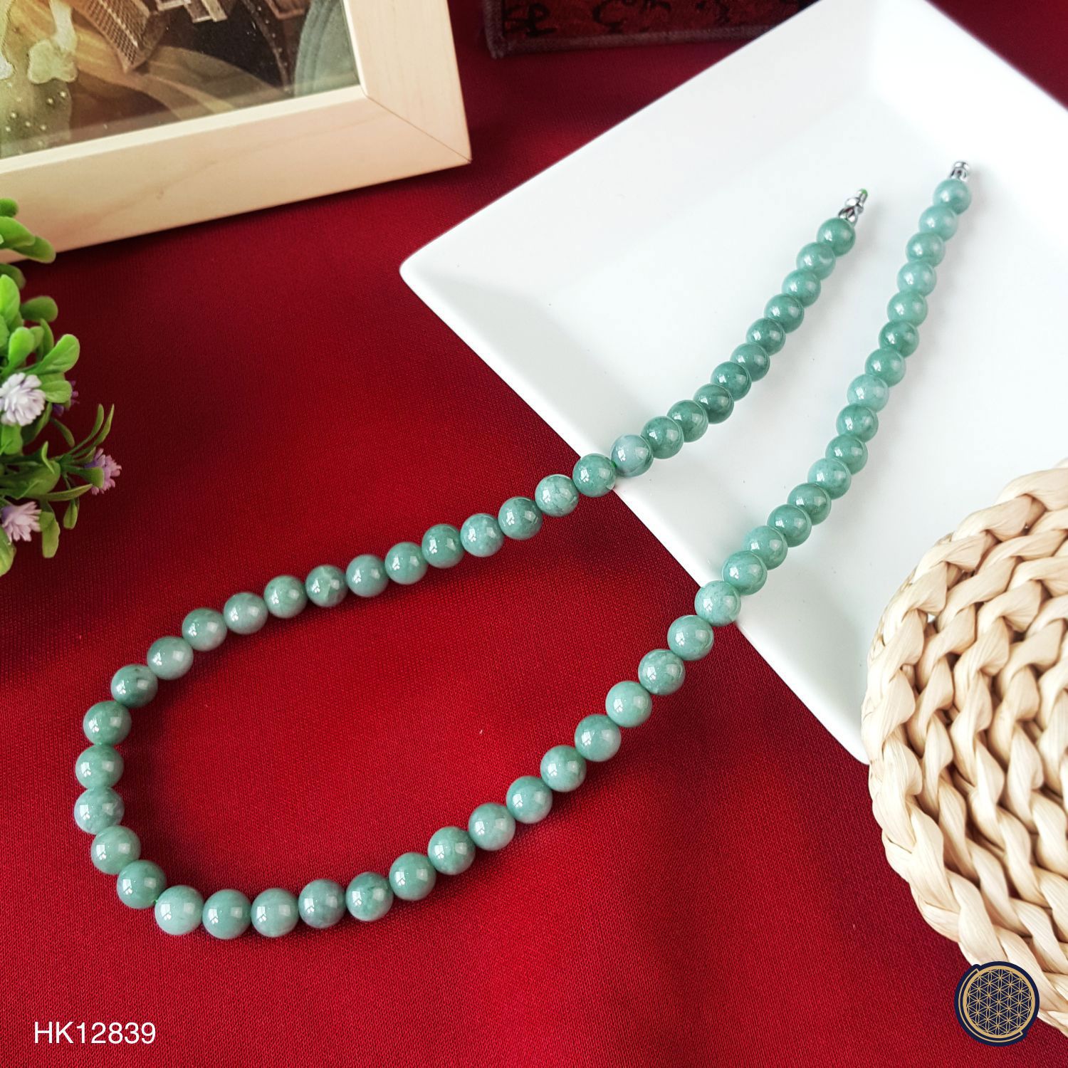 7-8mm You Qing Jade  Necklace