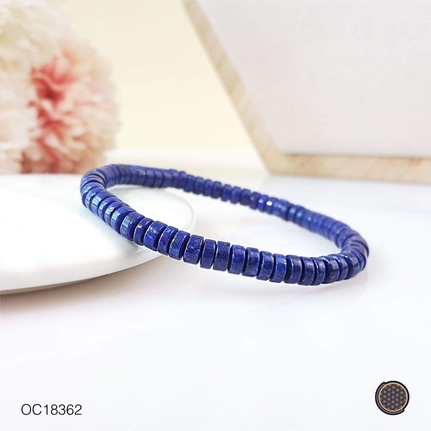 5-5.5mm High Grade Lapis Lazuli Stacked Bead Bracelet