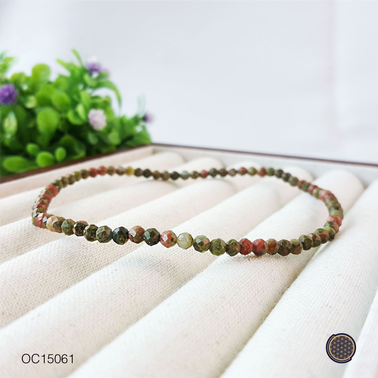 3.5mm Unakite Cutting Anklet