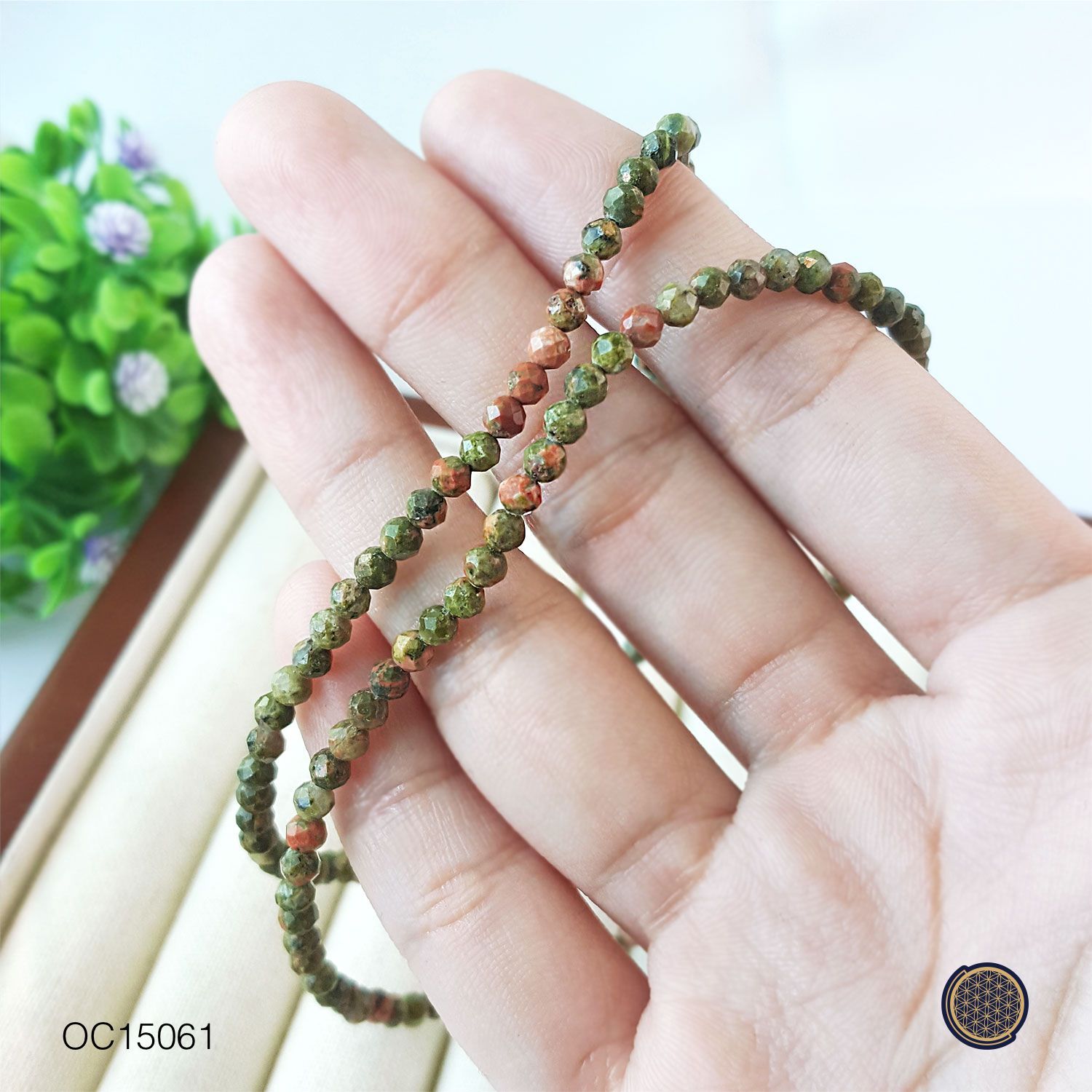 3.5mm Unakite Cutting Anklet