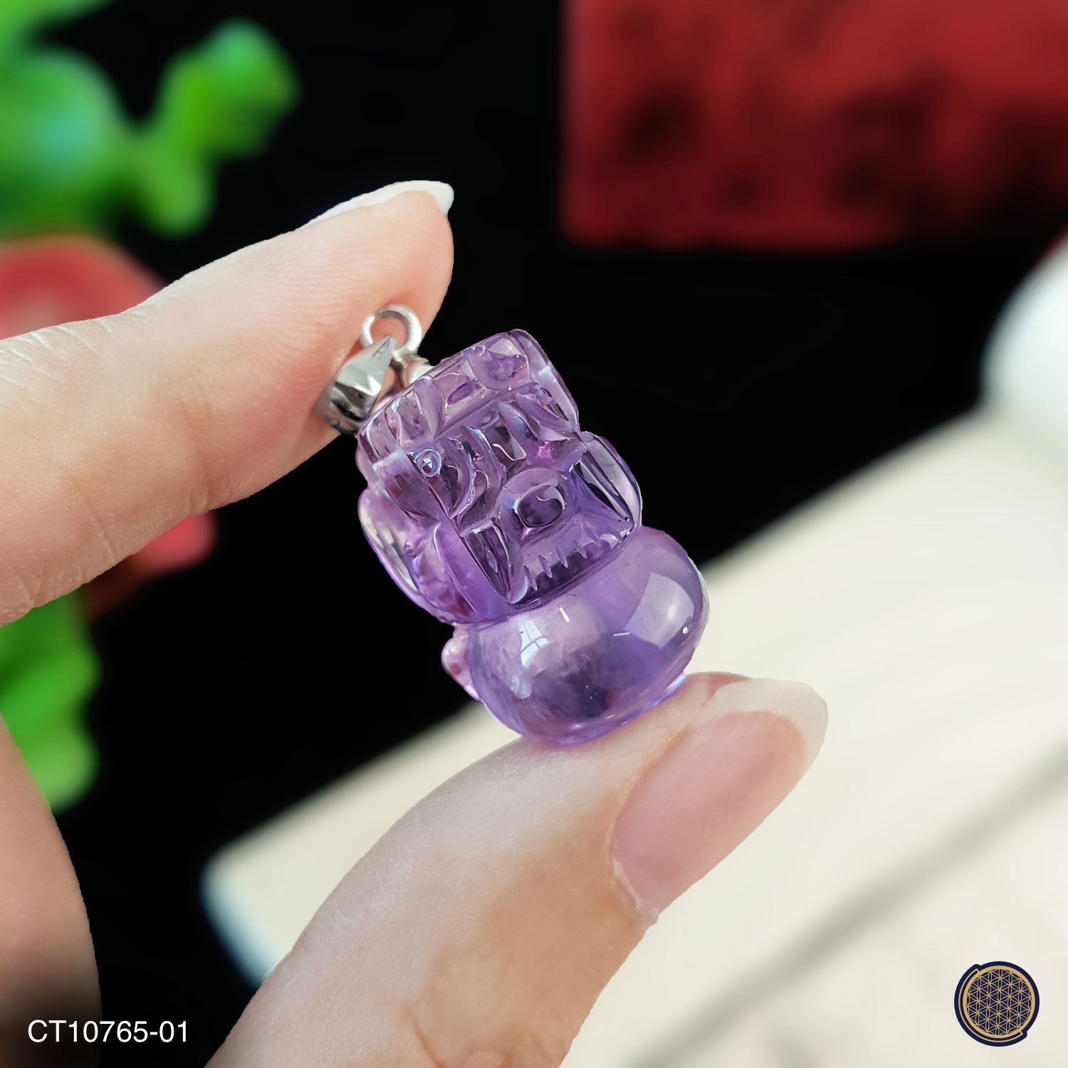 紫水晶貔貅精选纯银吊坠