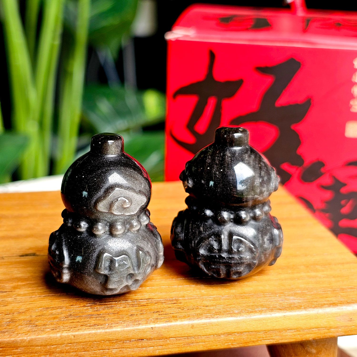 银曜石福禄招财葫芦摆件