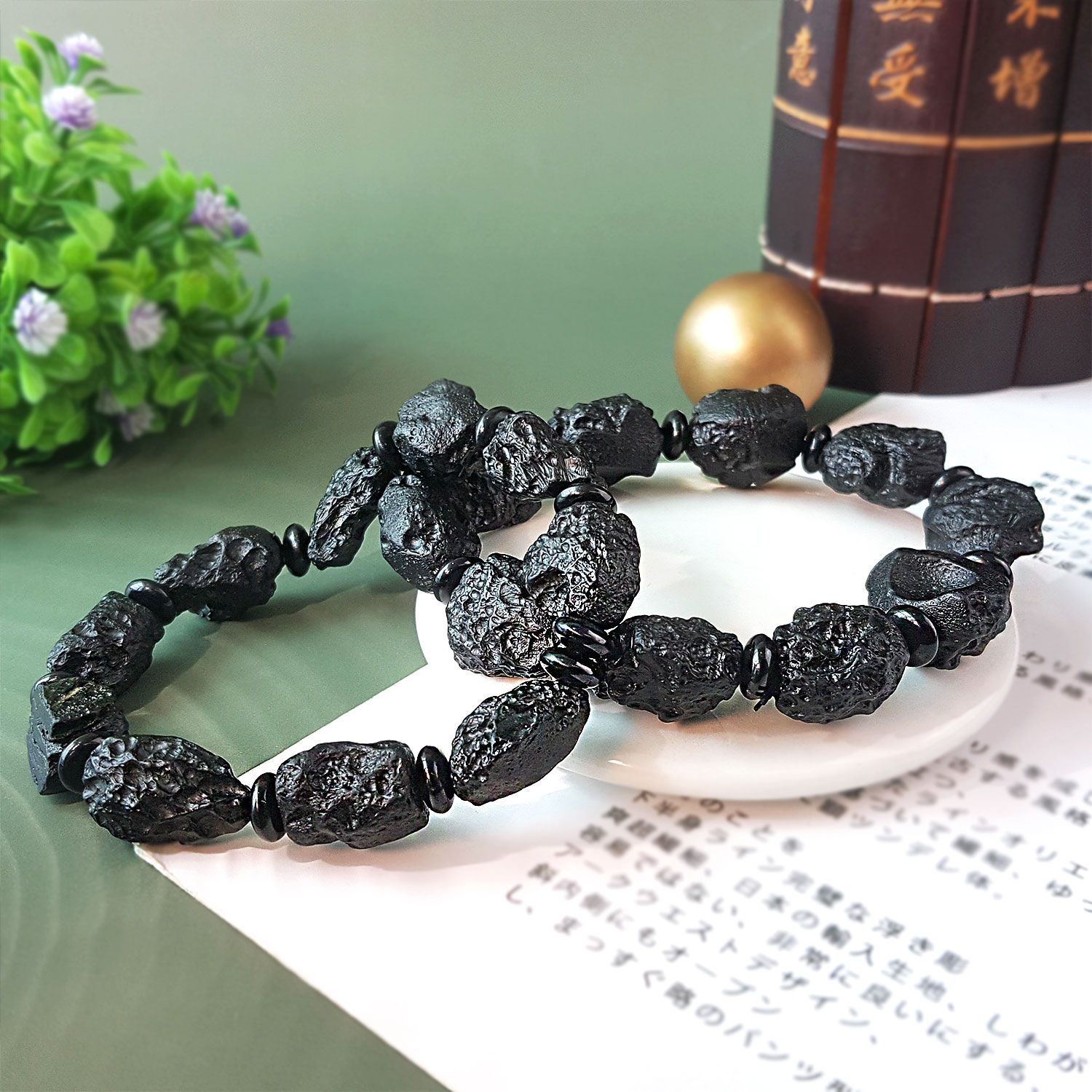 黑陨石原矿手链