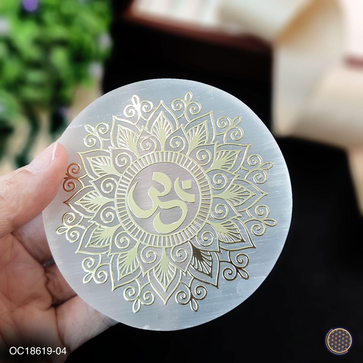 摩洛哥透石膏唵能量垫座 (8CM)