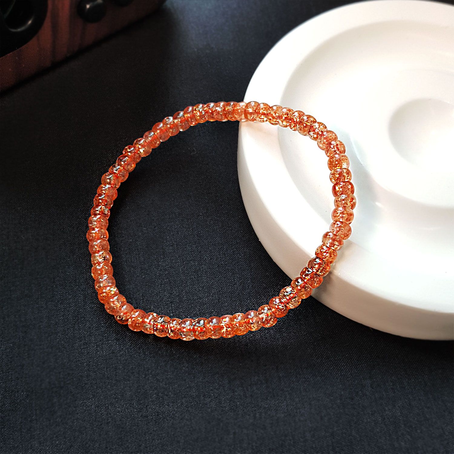4-4.5mm 高级金太阳叠珠手链