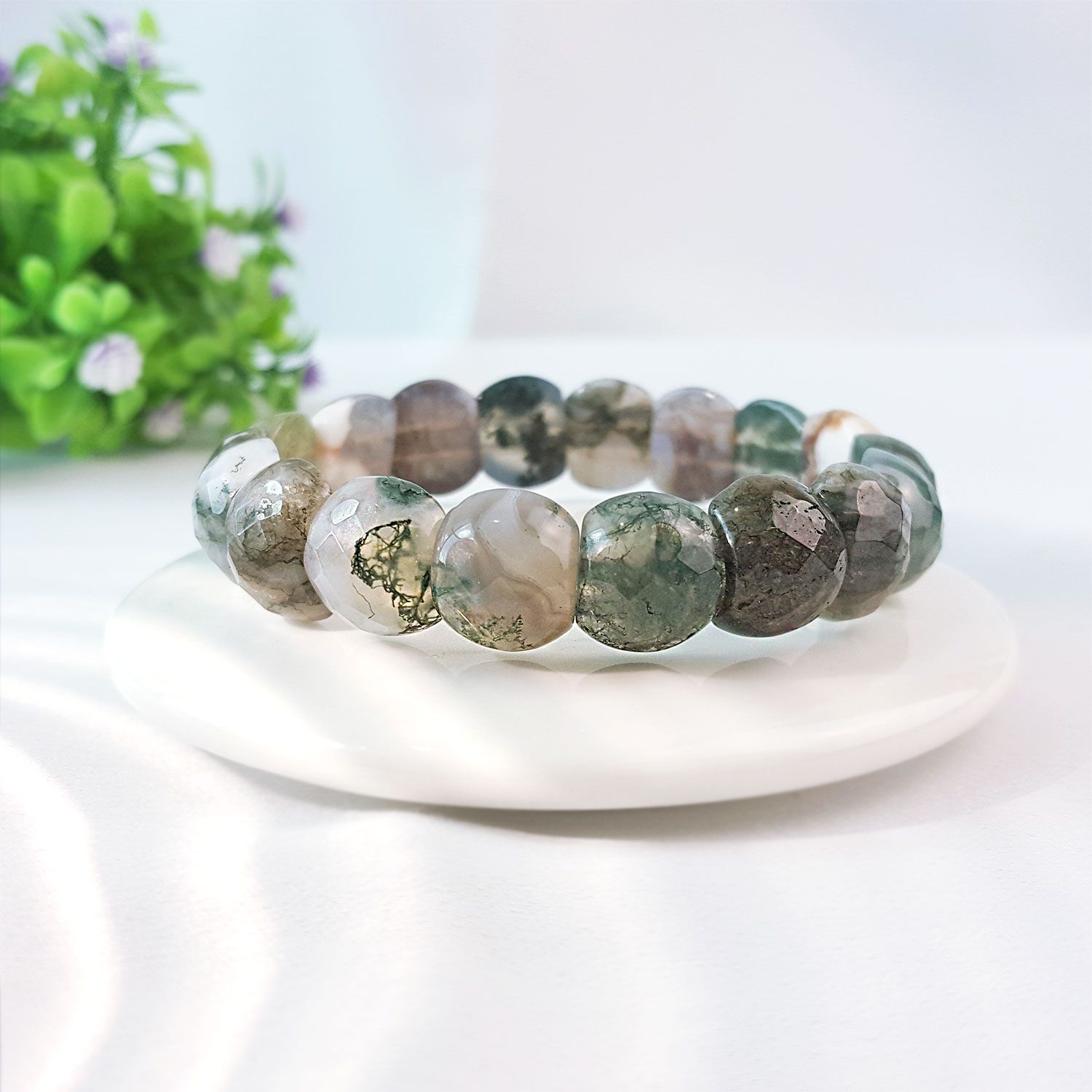 11mm x 12.5mm 水草玛瑙手排| icrystal.asia