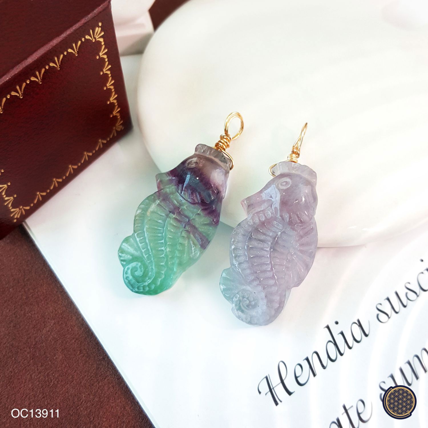 Fluorite Sea Horse Pendant