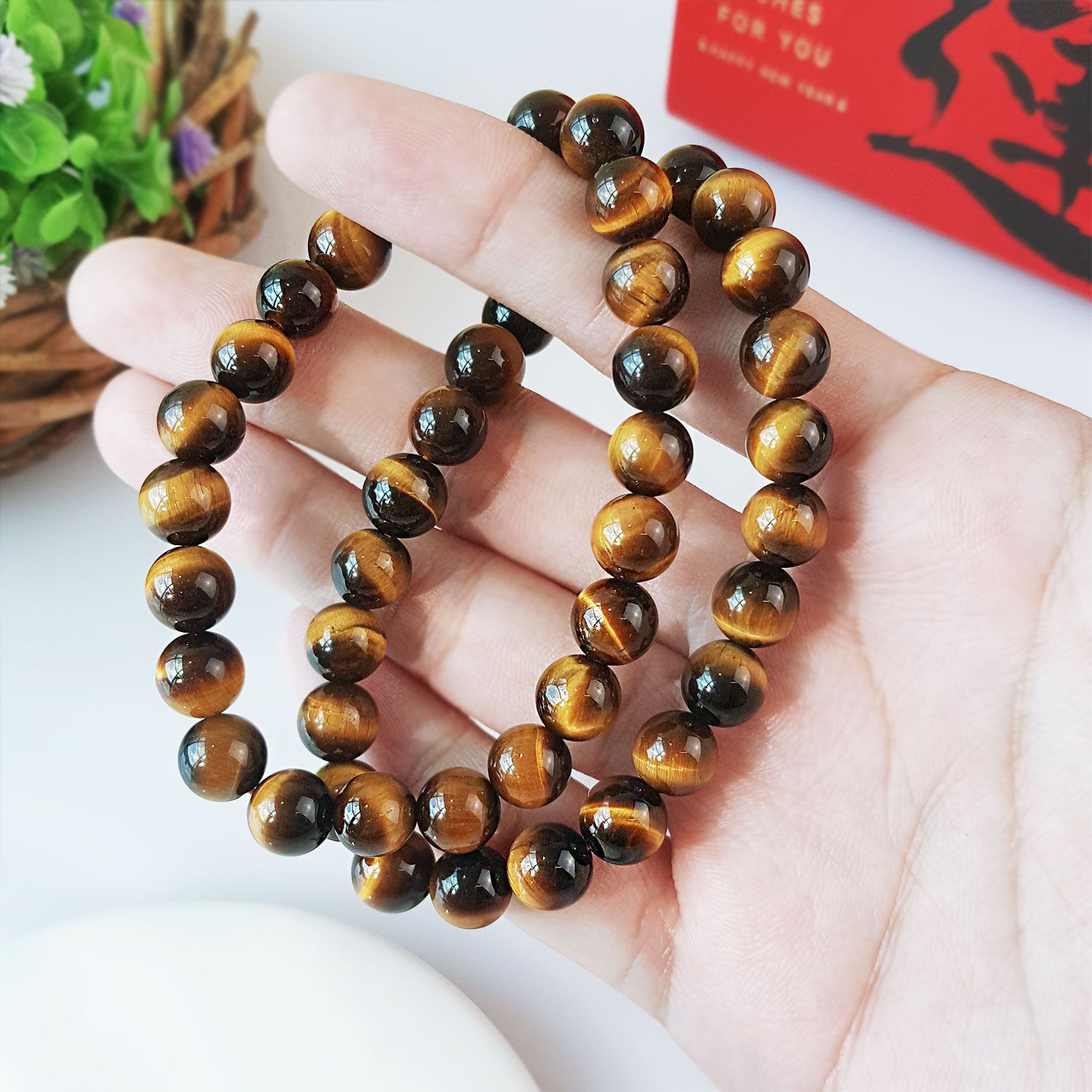 8mm 黄虎眼手链