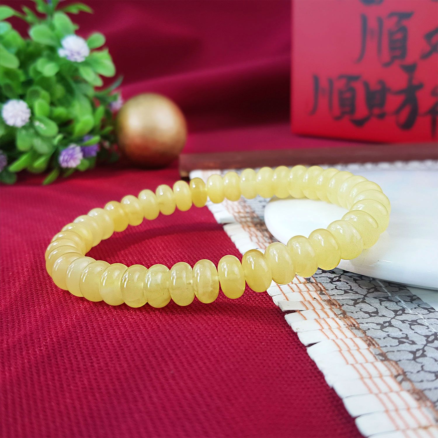 7-7.5mm 蜜蜡琥珀叠珠手链