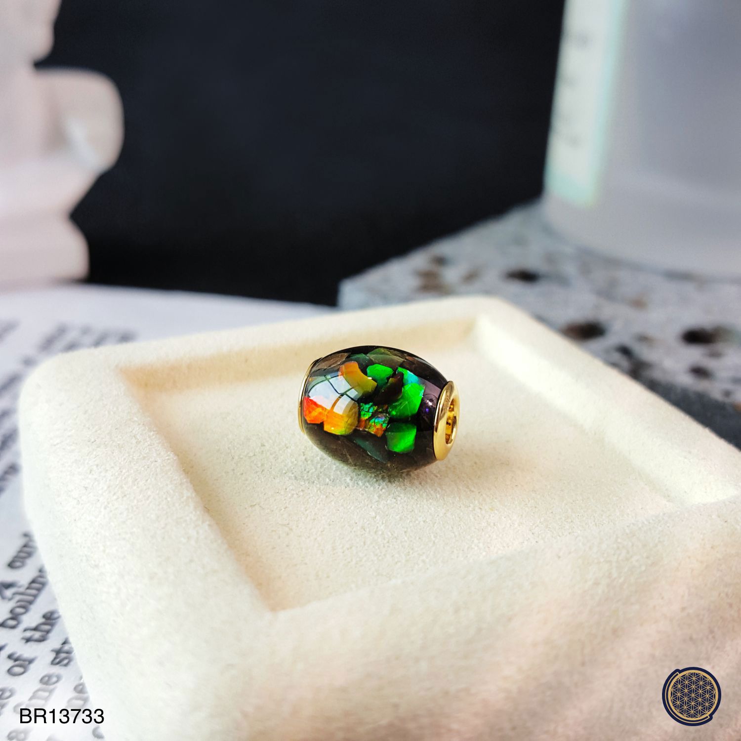 9.5mm x 11.5mm 加拿大斑彩拼图路路通 -金色