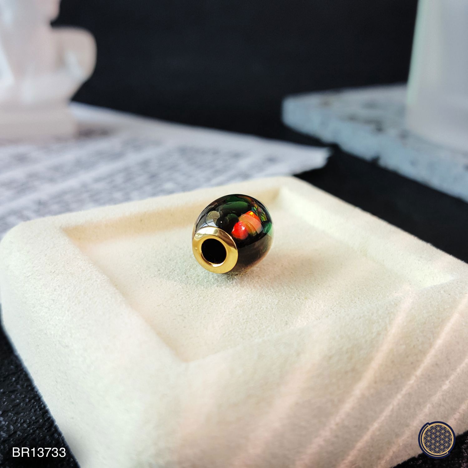 9.5mm x 11.5mm 加拿大斑彩拼图路路通 -金色
