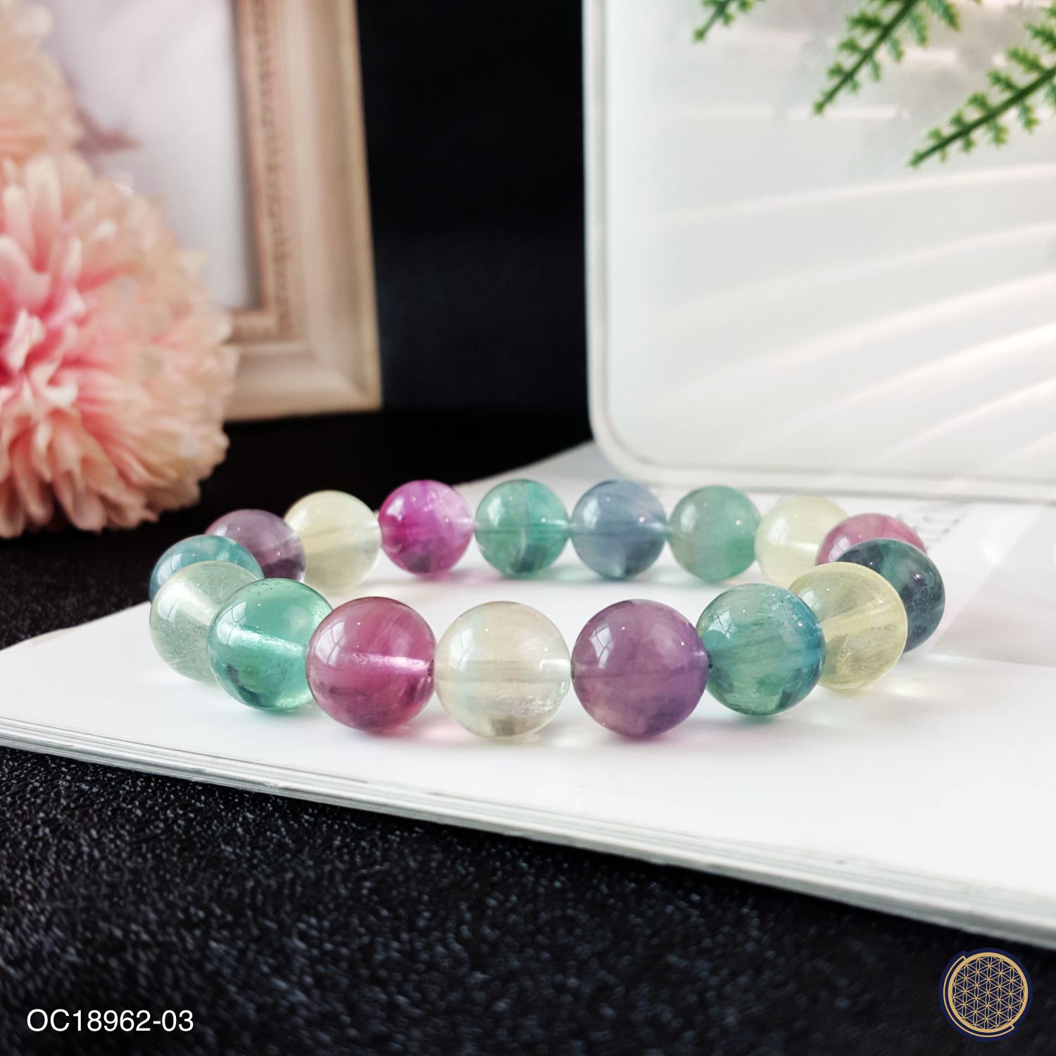 11-11.5mm Rainbow Fluorite Bracelet