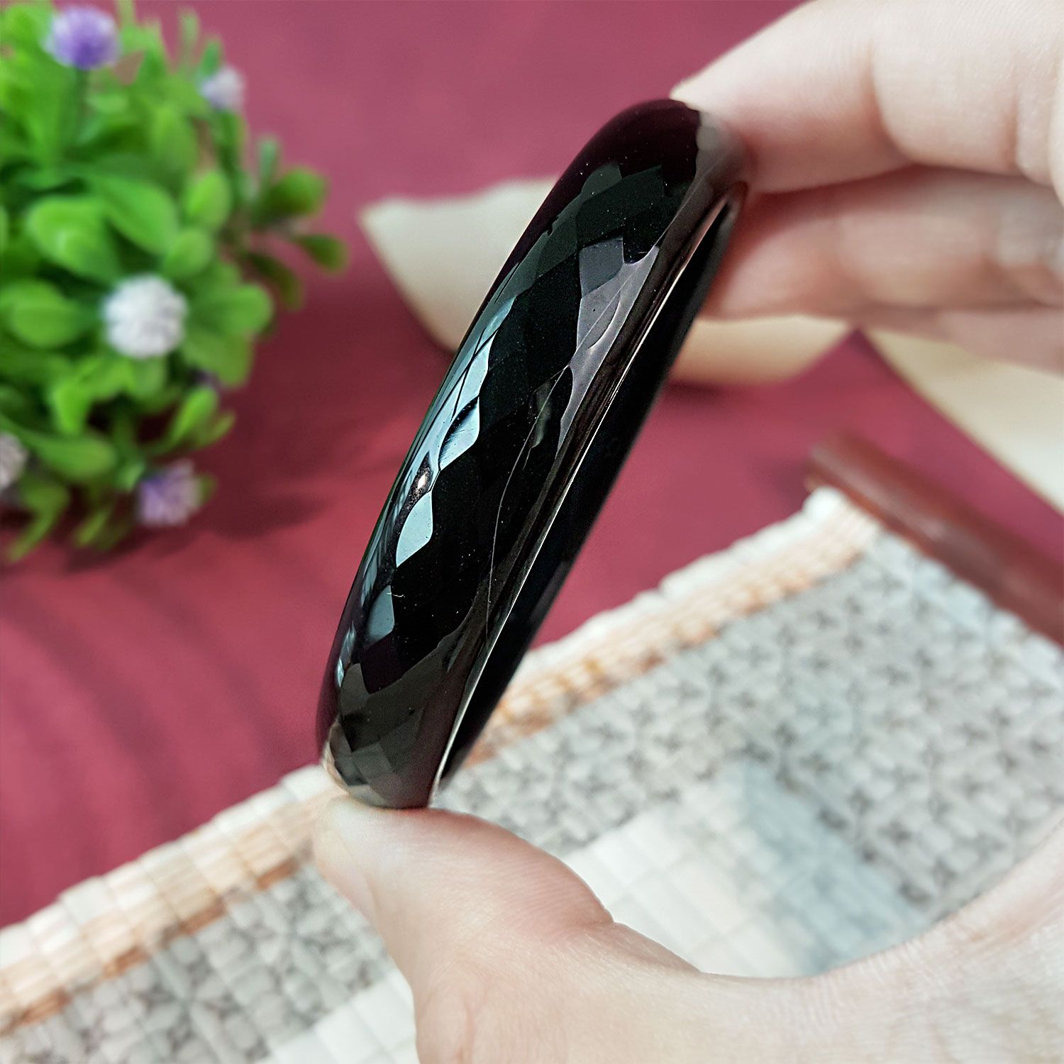 黑玛瑙切面手镯
