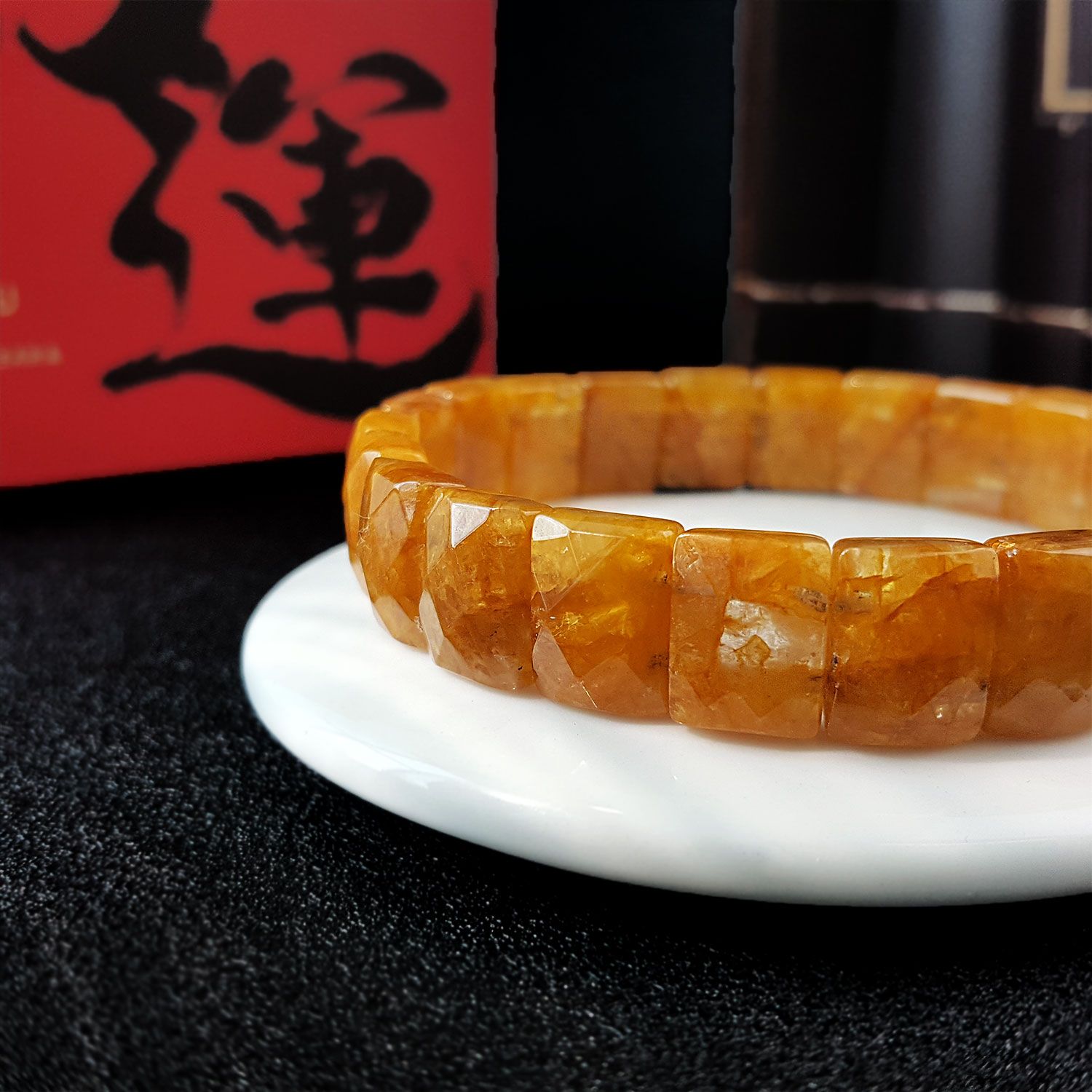 9mm x 12mm 黄玉长方形角度手排