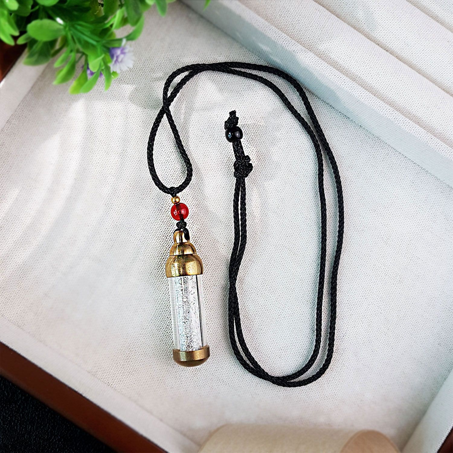 12mm x 43mm 闪灵钻许愿瓶套链