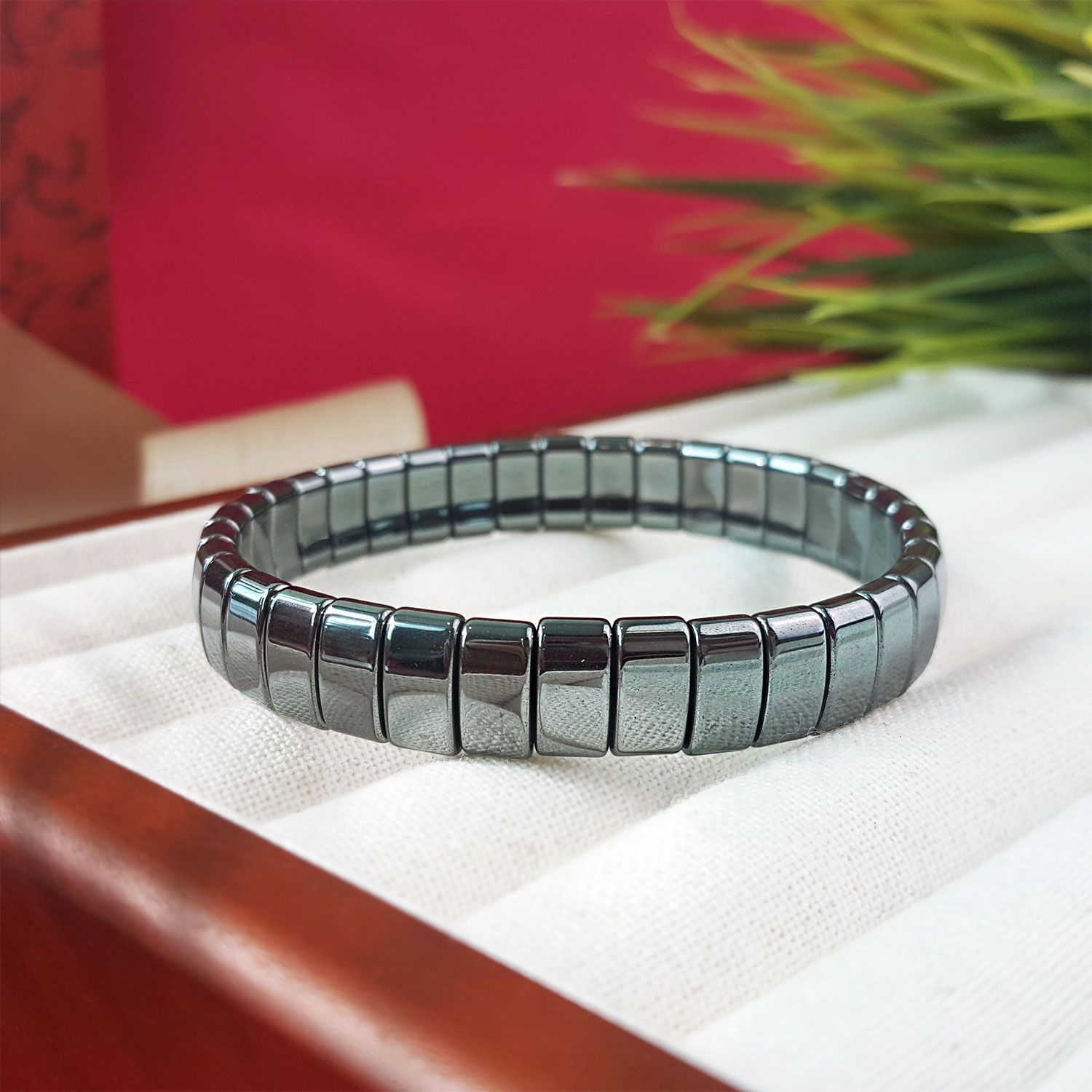 5mm x 10mm Hematite Rectangle  Flat Bracelet