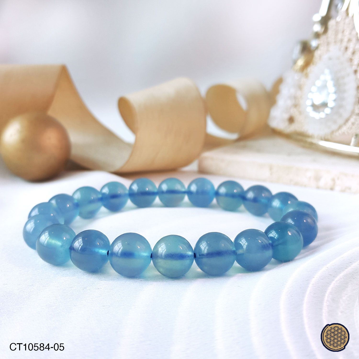 10mm High Grade Devil Aquamarine Bracelet
