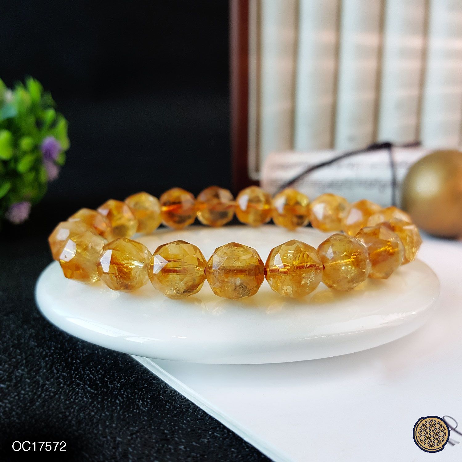 9-10mm Citrine Cutting Bracelet