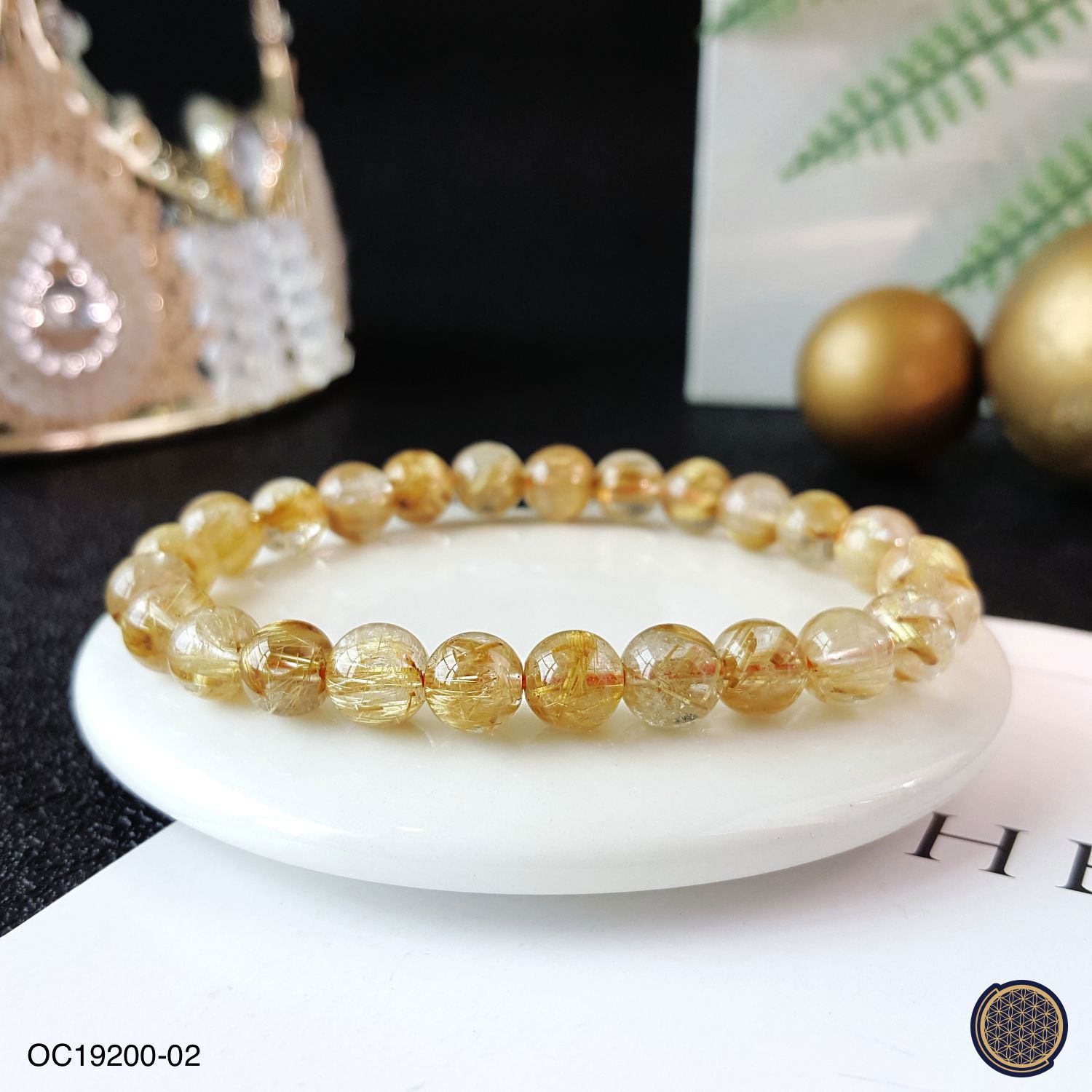 7-7.5mm Superior Gold Rutilated Bracelet