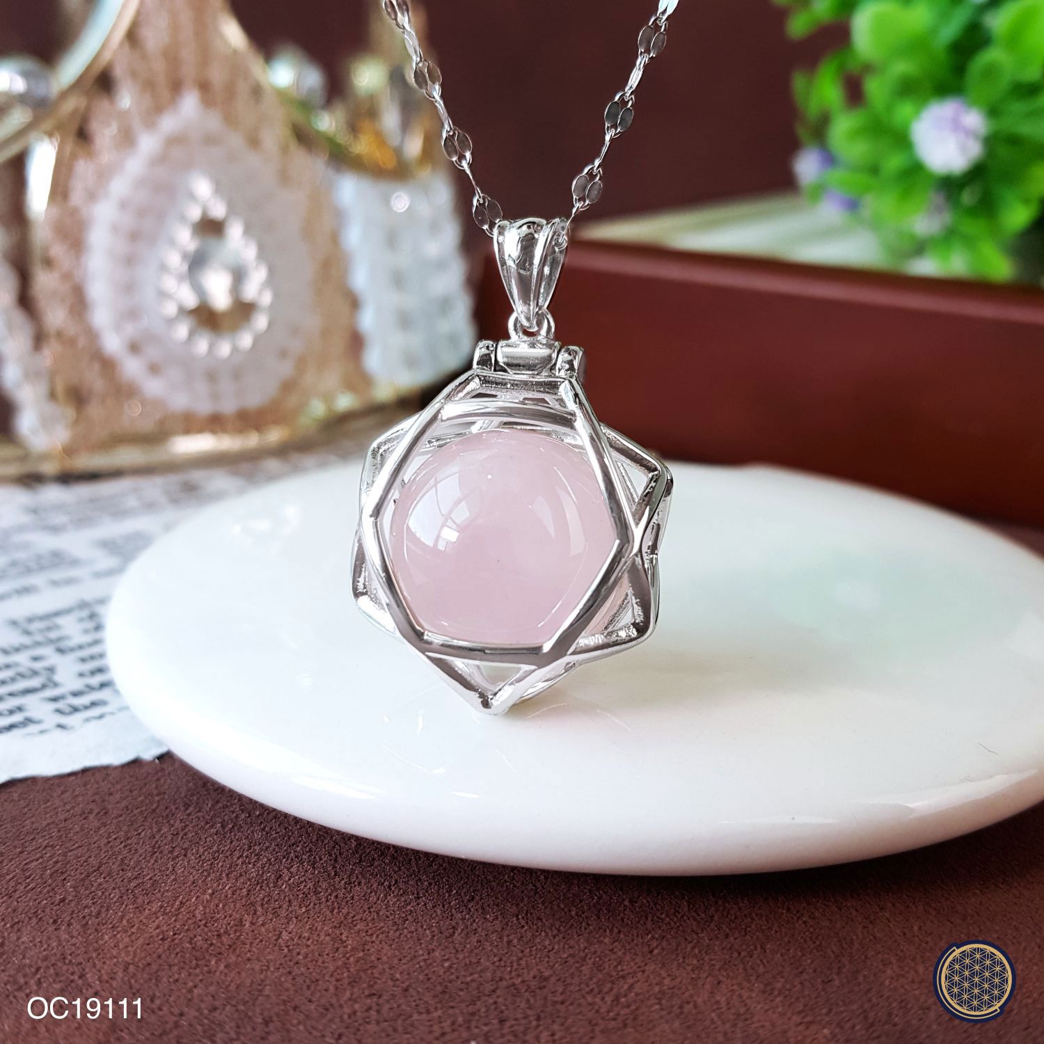 16mm Rose Quartz Star Pendant
