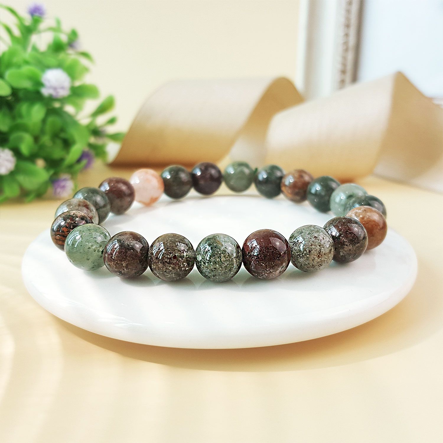8-8.5mm Full Basin Green Phantom Bracelet