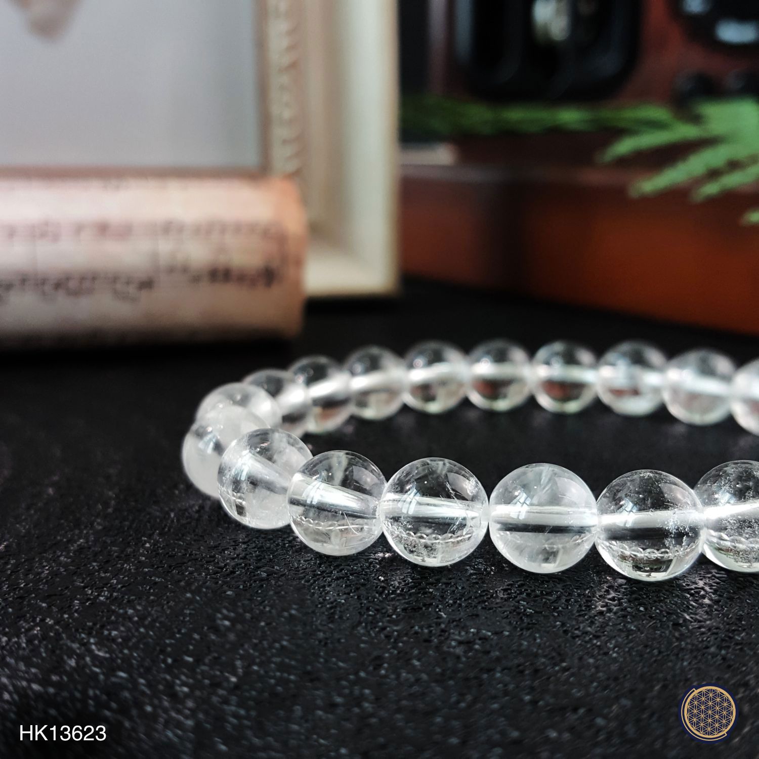 8mm 白水晶手链