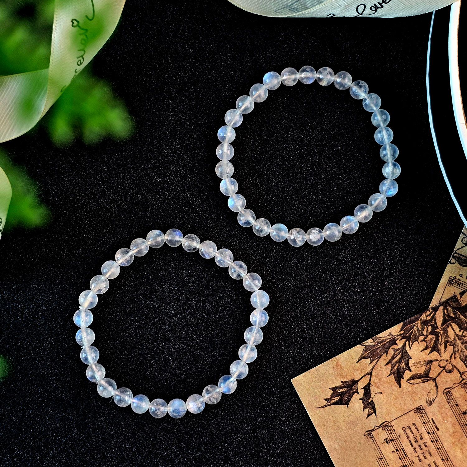 6mm 蓝光月光石手链