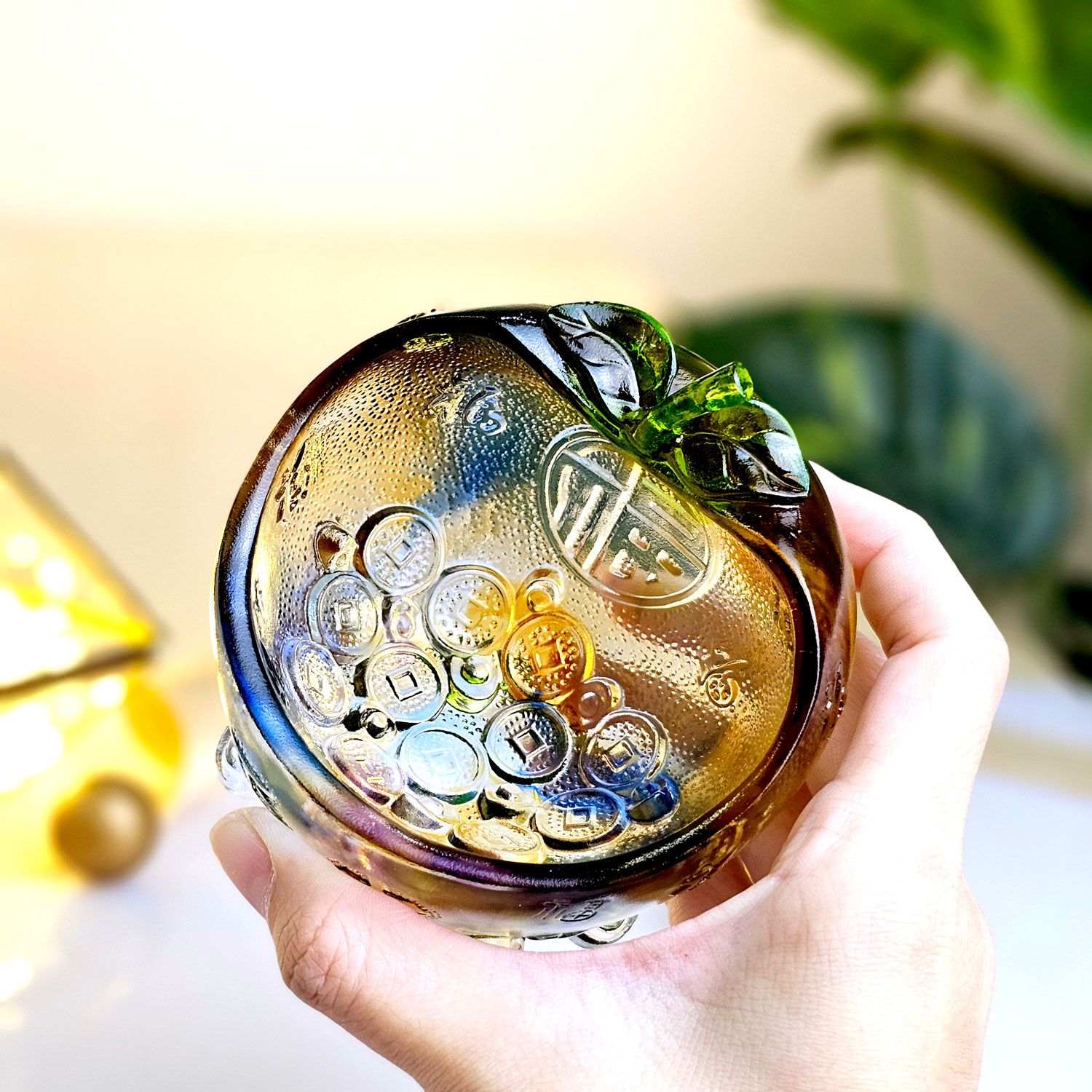 彩琉璃平安幸福聚宝盆