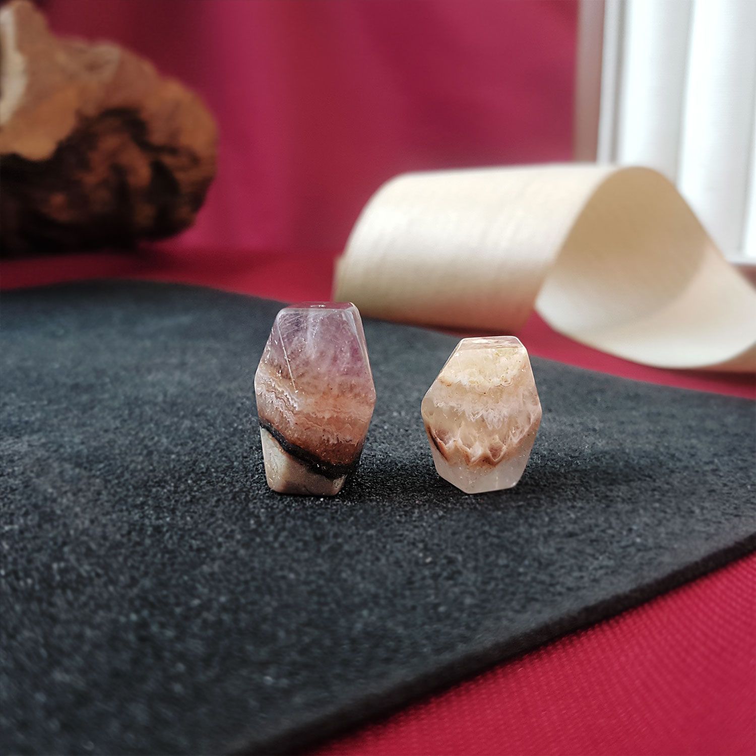 Amethyst Agate Charm 